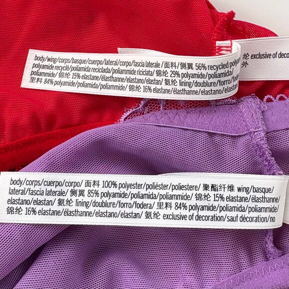 PINK Victoria’s Secret Bundle of 2 Wink Unlined Scoop Lace Bralettes Size Large - Picture 12 of 13